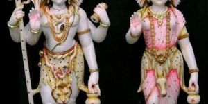Marble Shiv Parvati Statue
