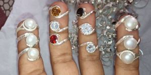 Single Stone Silver Ring