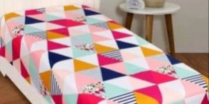 Poly Cotton Single Abstract Print Bed Sheet