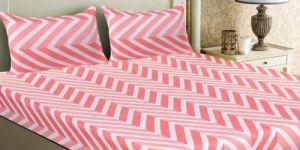 Striped Glace Cotton Double Bed Sheet