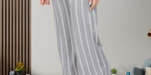 Women Rayon Striped Palazzo