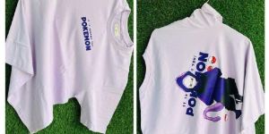 Purple Cartoon Printed T Shirt