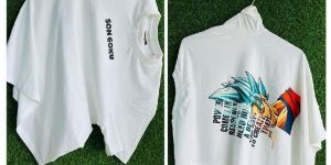 White Cartoon Printed T Shirt