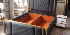 Wing Back Box Storage Double Bed