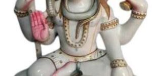 White Marble Mahadev Statue