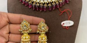 MJ-S-665 Full Yellow Rodo Necklace Set