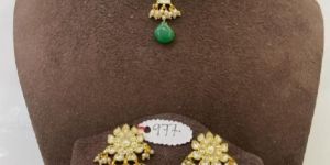 MJ-S-977 Yellow and Green Necklace Set