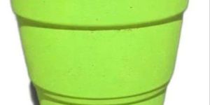 Green Cement Flower Pot