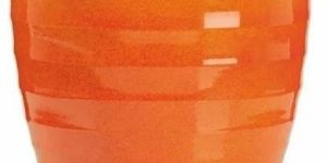 Orange Cement Flower Pot