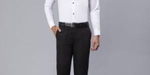 Blackberrys Men Solid Formal White Shirt