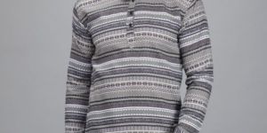 Multi Strap Printed Mens Short Kurta