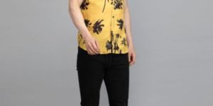 Yellow Flower Printed Shirt