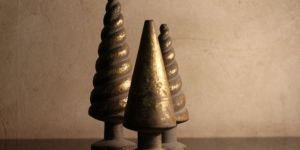 Set of 3 Abstract Wooden Christmas Tree