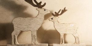 Wooden Reindeer Set