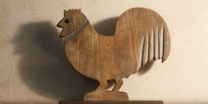 Wooden Rooster Decorative Tabletop Decor