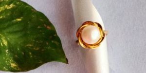 Fancy Pearl Sterling Silver 925 Stamped Casual Adjustable Ring