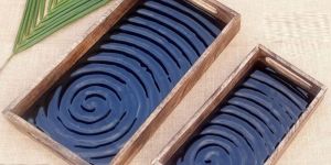 Spiral Blue Serving Tray