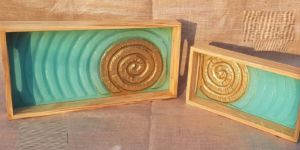 Spiral Green Serving Tray