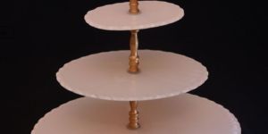 Triple Tier White Cake Stand