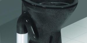 S Trap Black Floor Mounted European Water Closet