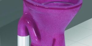 S Trap Magenta Floor Mounted European Water Closet