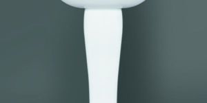 Venus Plain Series Wash Basin Pedestal Set