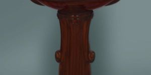 Wooden Designer Series Big Sterling Wash Basin Pedestal Set