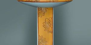 503 Wooden Designer Series New Sophia Wash Basin Pedestal Set