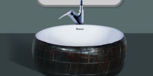 Wooden Round Table Top Wash Basin
