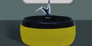 Yellow Round Table Top Wash Basin