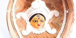 Handcrafted Shola Pith MAA Durga in KULO (Bamboo Tray)
