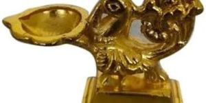 Peacock Crystal Diya