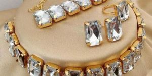 Silver Oxidised Bracelet Ring Choker Necklace Set