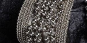 Silver Oxidised Ghungroo Bracelet