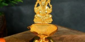 Brass Ganesha Diya Statue