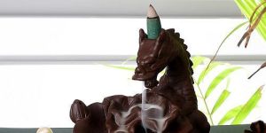 Brown Dragon Styled Smoke Backflow Cone Incense Holder