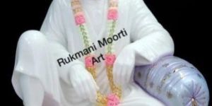 White Marble Dwarkamai Statue