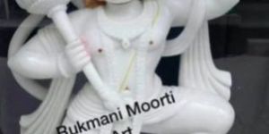 White Marble Hanuman Statue