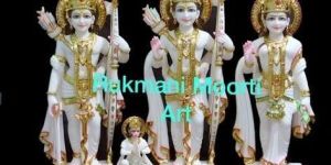 White RAM Darbar Marble Statue