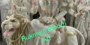 Worship Marble Durga Statue