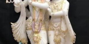 Worship Marble Radha Krishna Statue