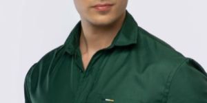 Mens Green Stretchable Full Sleeves Shirt