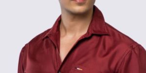 Mens Red Stretchable Full Sleeves Shirt