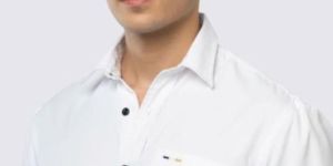 Mens White Stretchable Full Sleeves Shirt