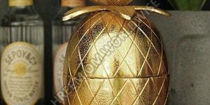 Metal Pineapple Shaped Jar