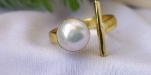 Gold Plated Pearl Ring