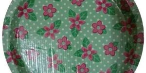 Disposable Green Printed Paper Plates