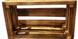 Rectangle Pinewood Storage Crate