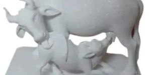 Marble White Cow Statue