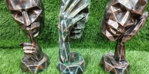 Polyresin Men Face Statue